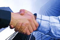 Corporation Formation Business men shaking hands
